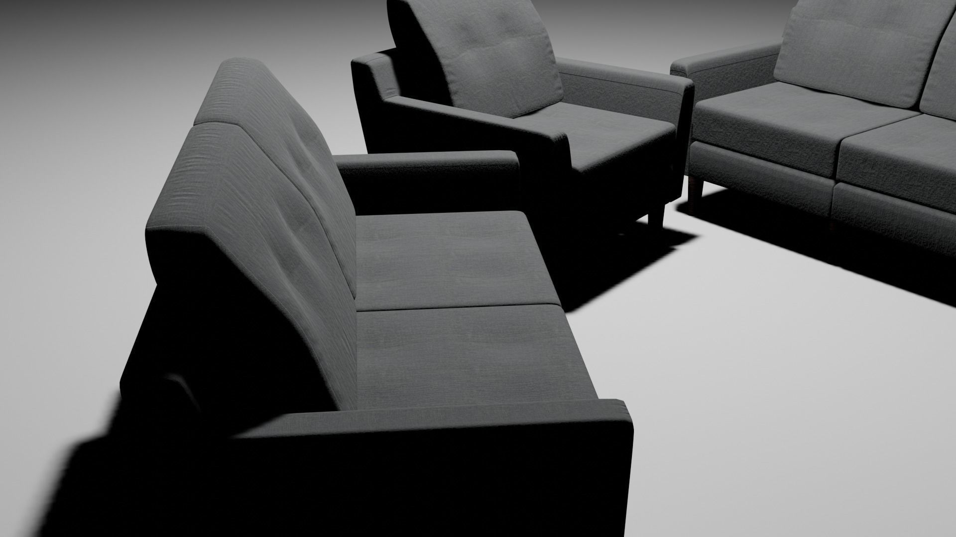 Interior bundle SOFA ARMCHAIR LARGESOFA game-ready collection Low-poly 3D model_20