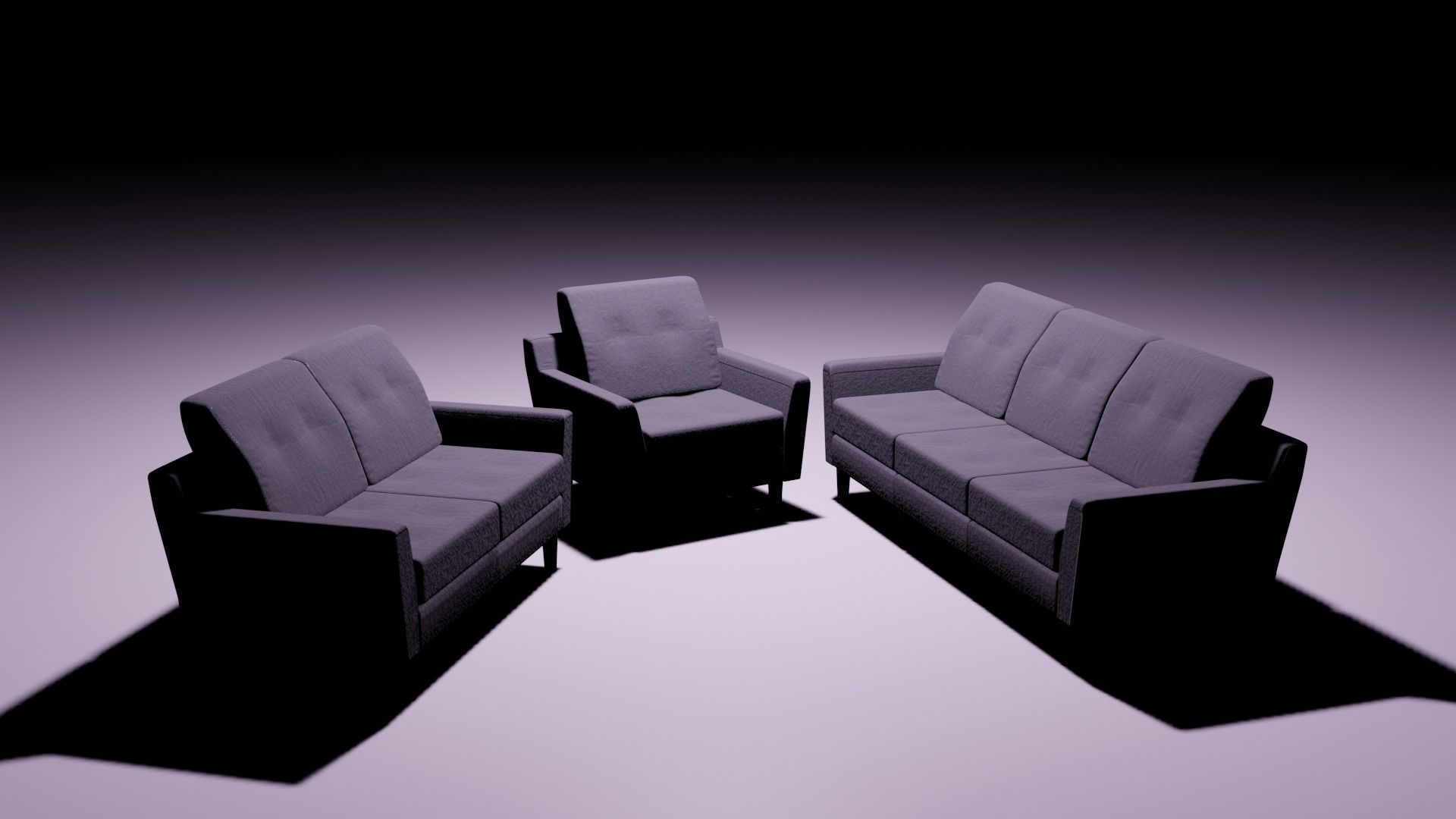 Interior bundle SOFA ARMCHAIR LARGESOFA game-ready collection Low-poly 3D model_6