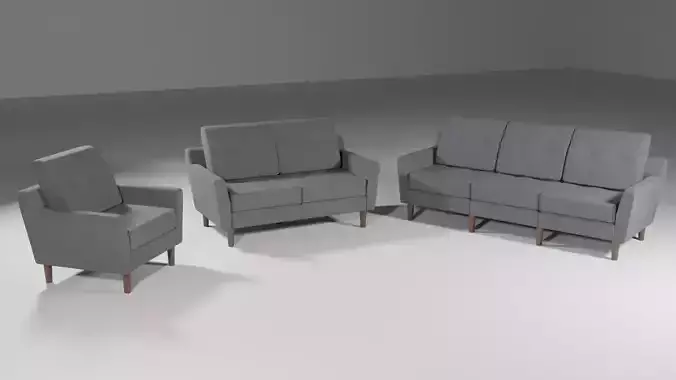 Interior bundle SOFA ARMCHAIR LARGESOFA game-ready collection