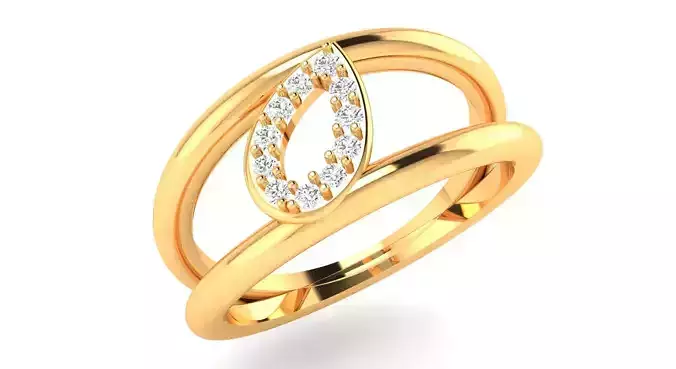 AR-LRZ-0025 diamond ring gold