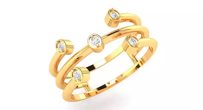 AR-LRZ-0026 person diamond ring gold