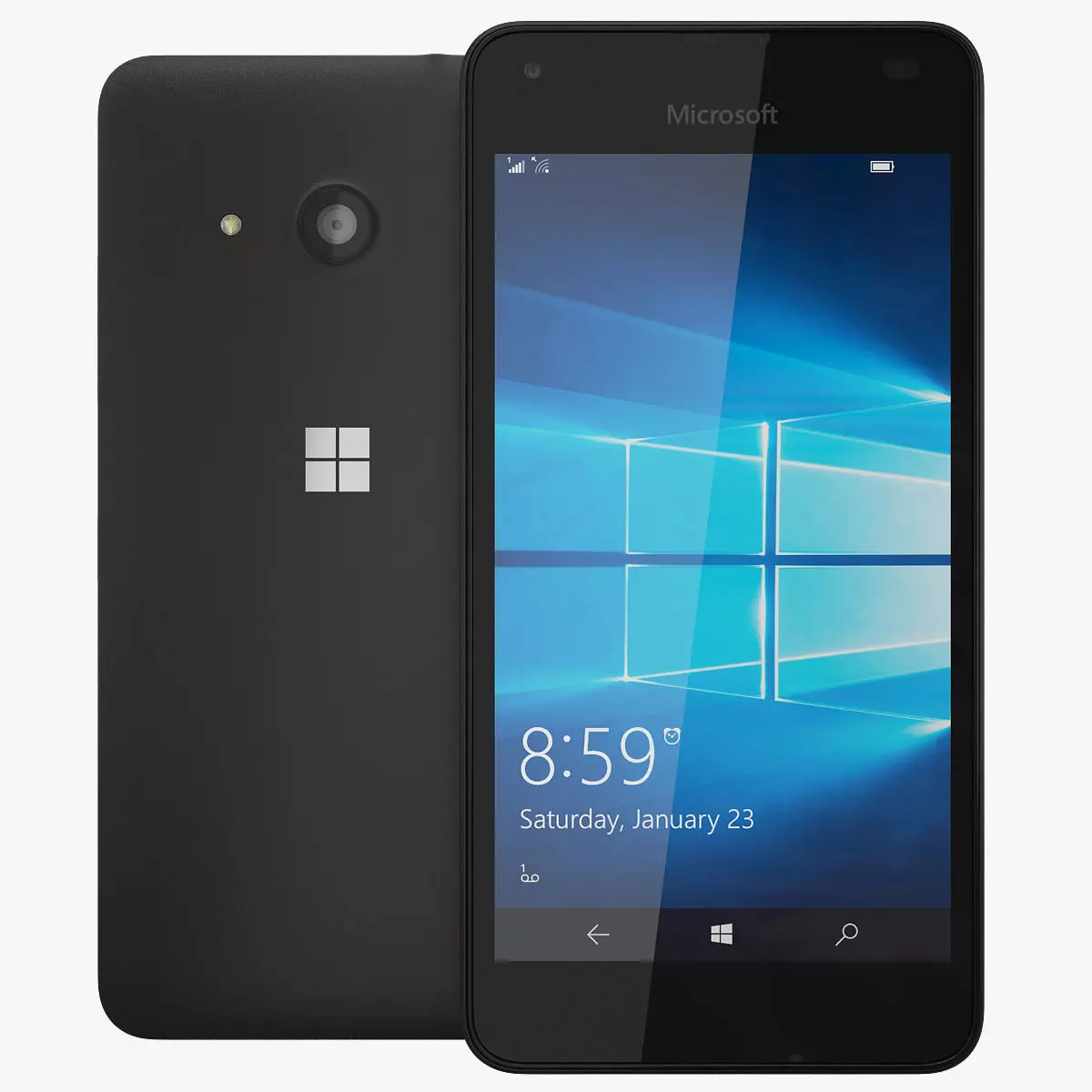 Microsoft Lumia 550 Black 3D model_0