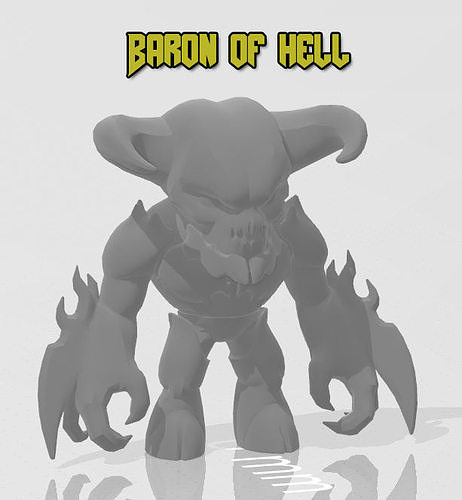 doom toy baron of hell 3D print model