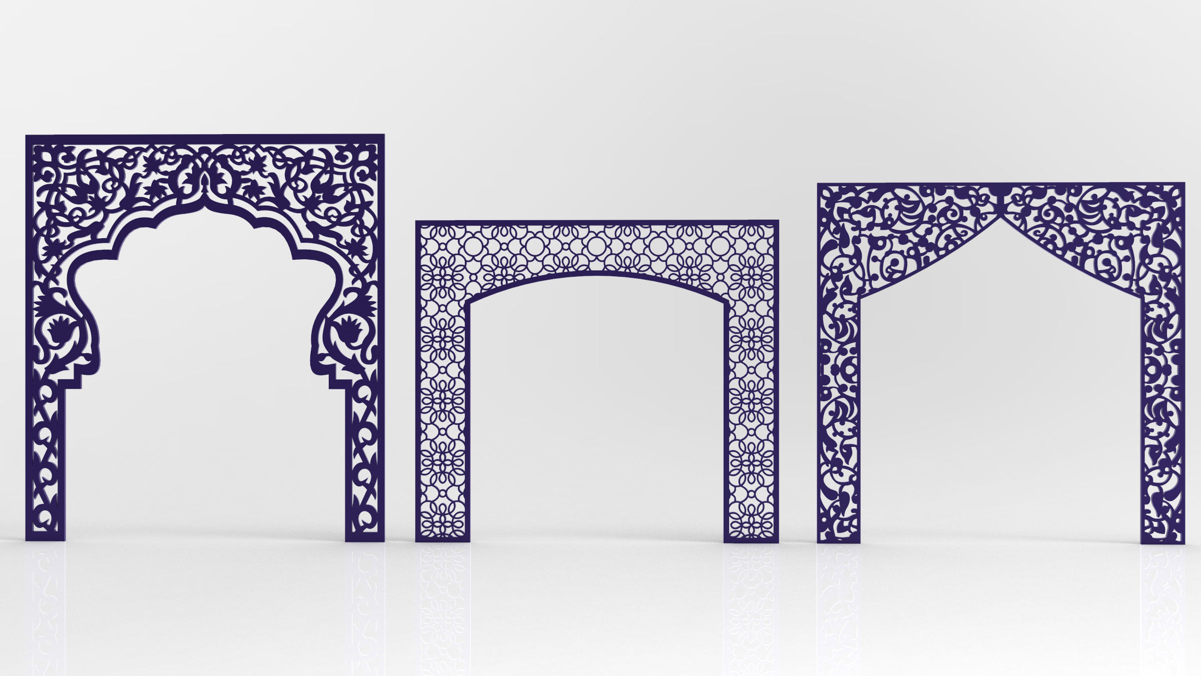 24 3D Decorative wall panels - screen SET 031 3D model_12