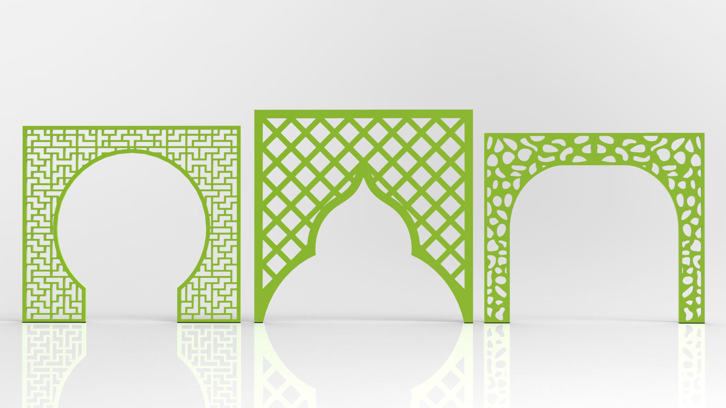 24 3D Decorative wall panels - screen SET 031 3D model_8