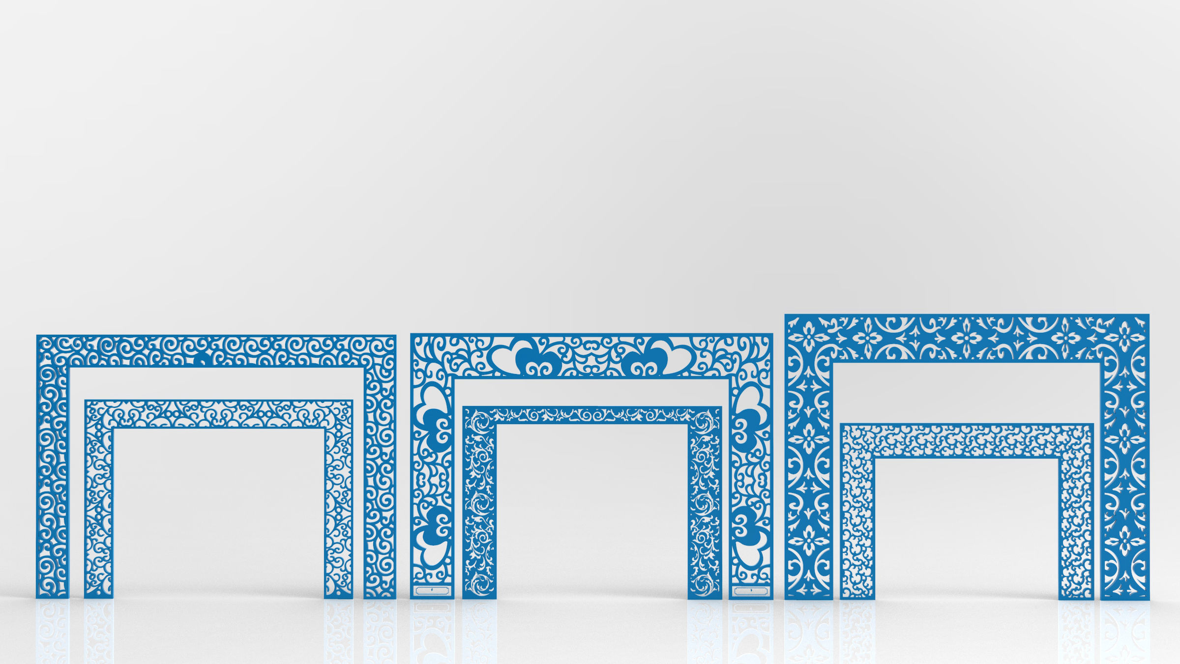 24 3D Decorative wall panels - screen SET 031 3D model_13