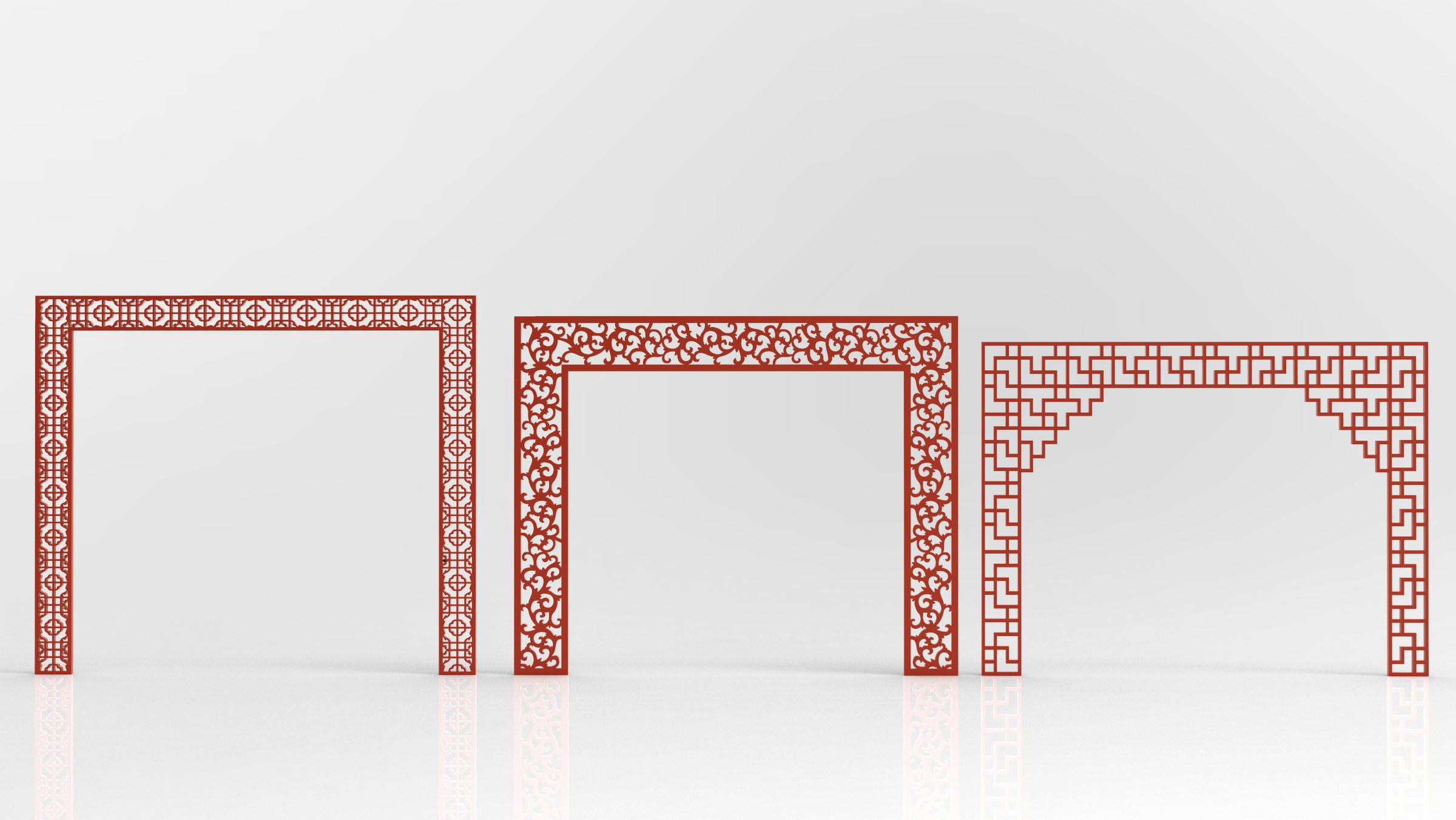 24 3D Decorative wall panels - screen SET 031 3D model_9