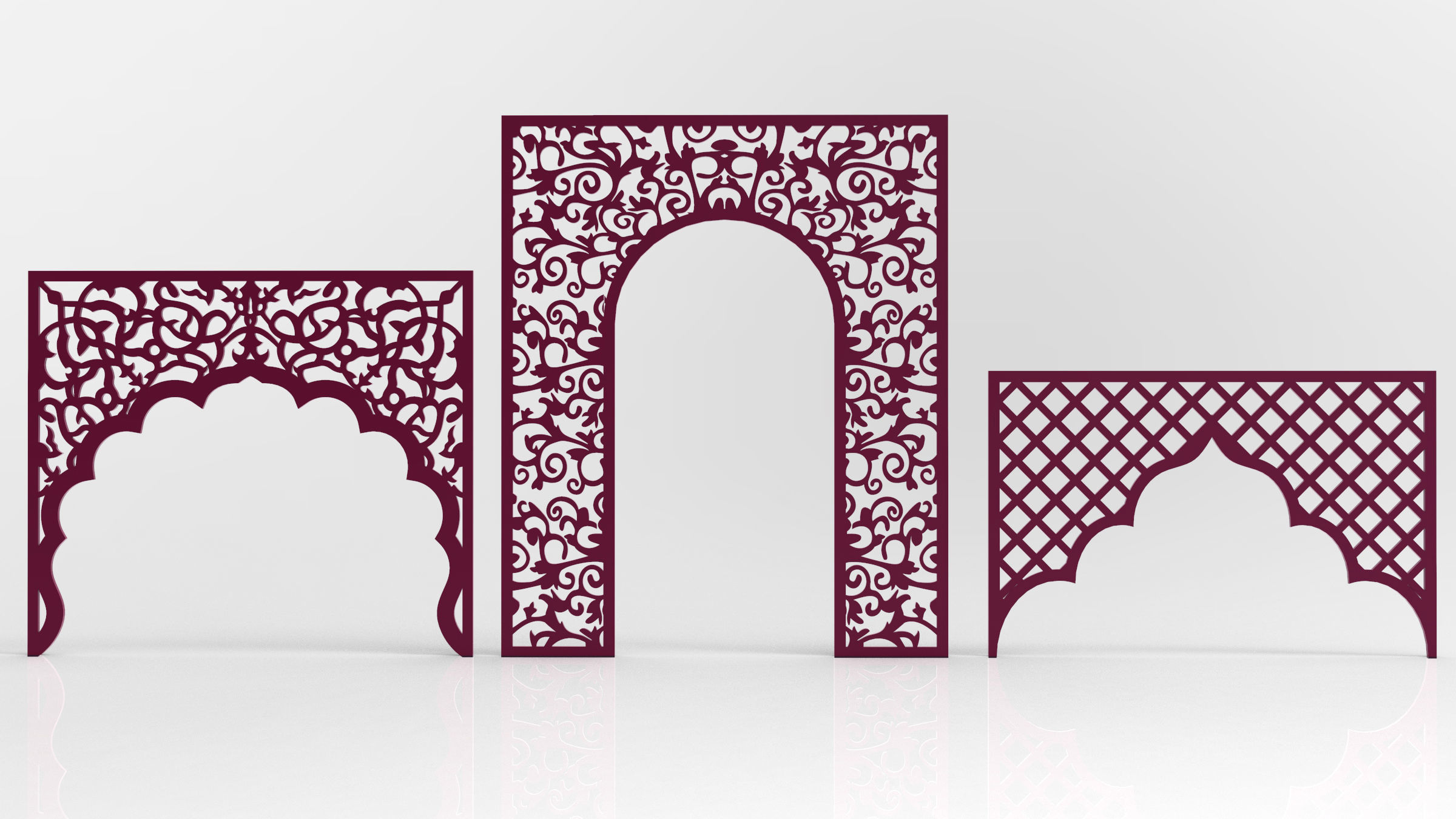 24 3D Decorative wall panels - screen SET 031 3D model_4