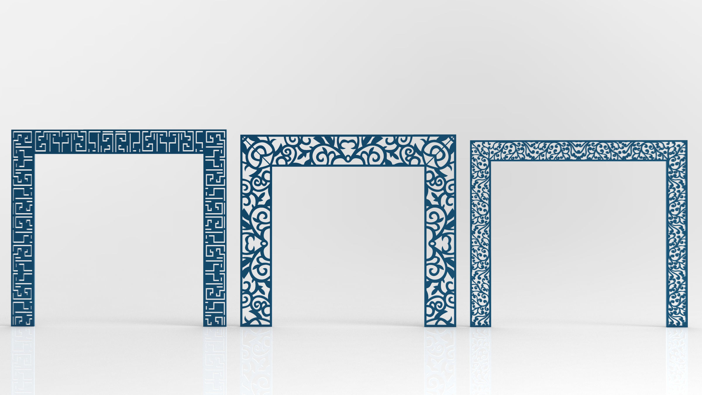 24 3D Decorative wall panels - screen SET 031 3D model_7