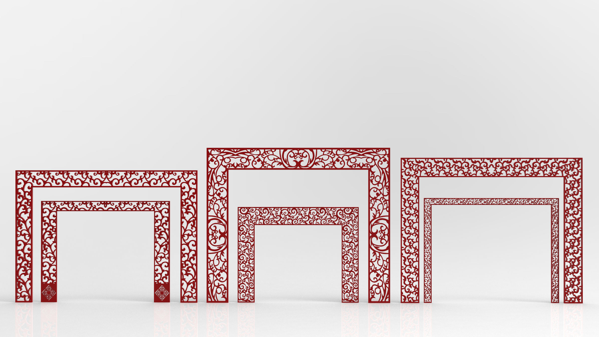 24 3D Decorative wall panels - screen SET 031 3D model_11