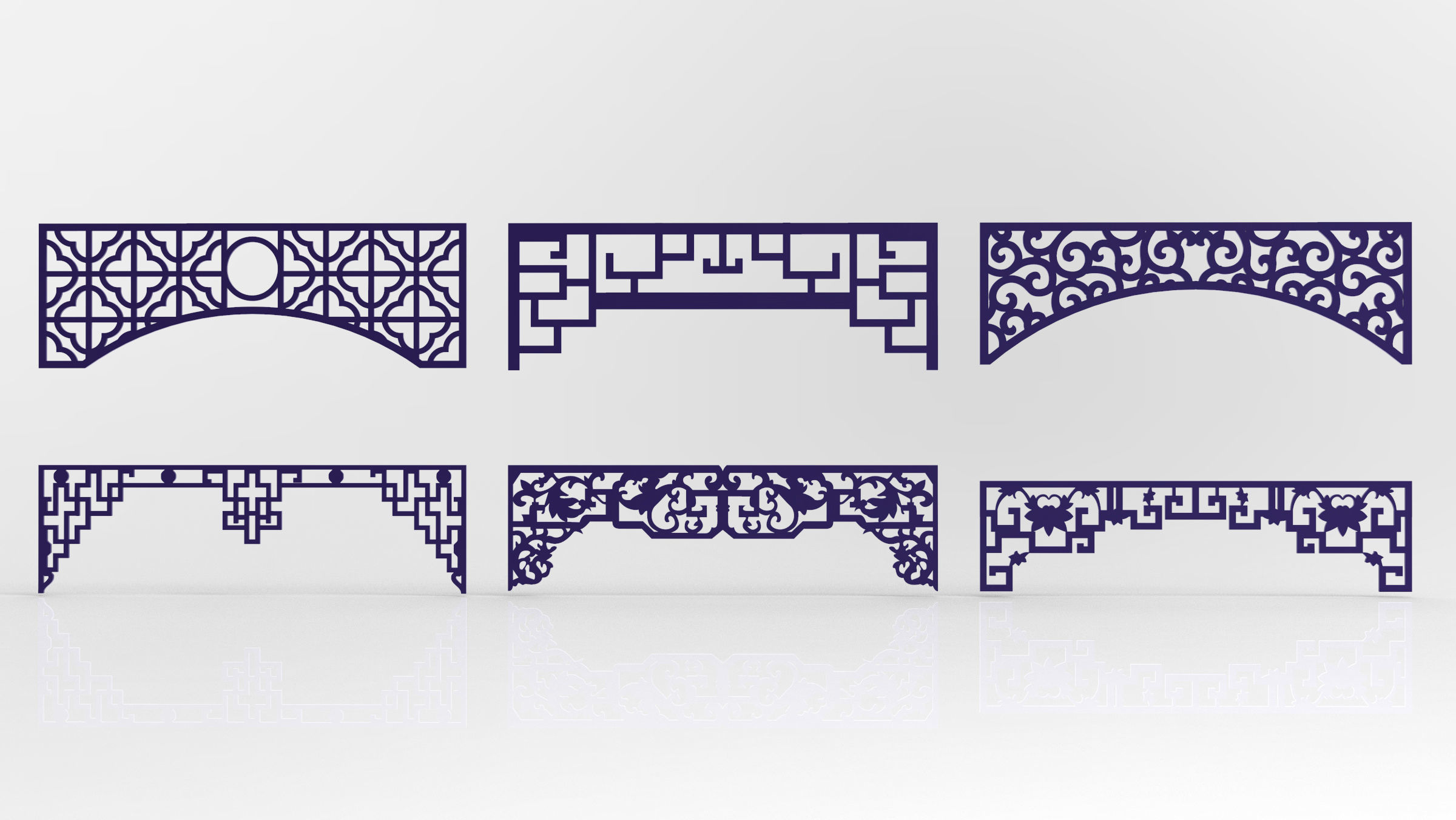 35 3D Decorative wall panels - screen SET 034 3D model_1