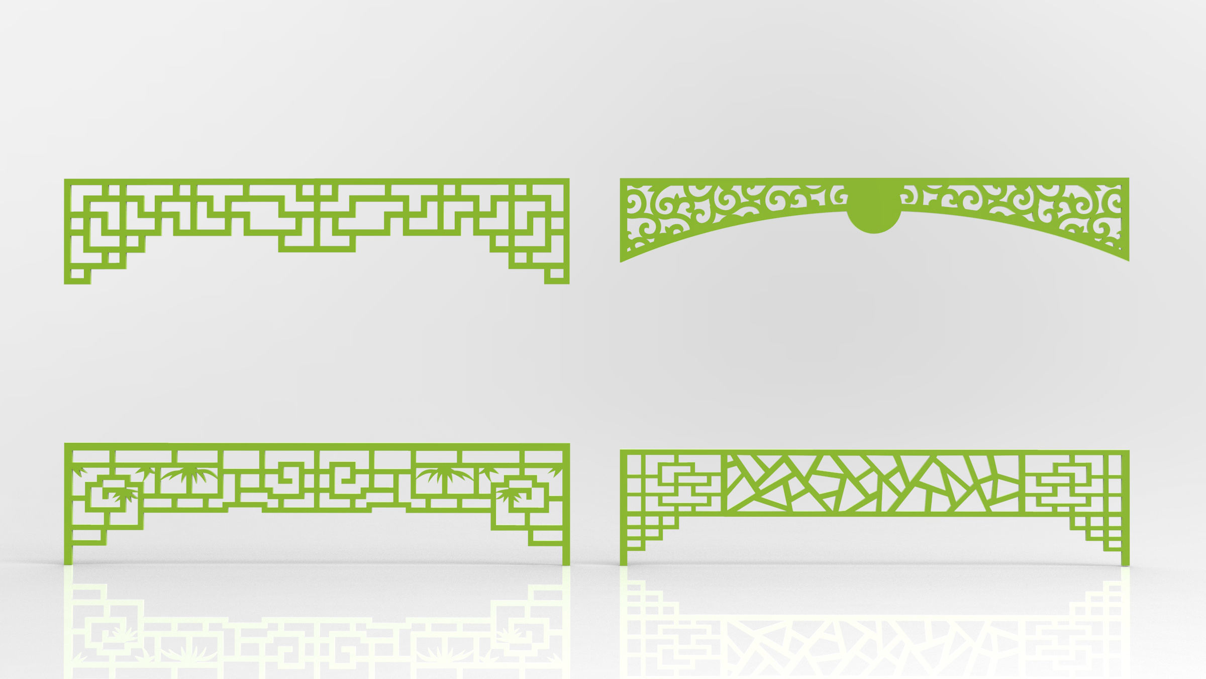 35 3D Decorative wall panels - screen SET 034 3D model_4