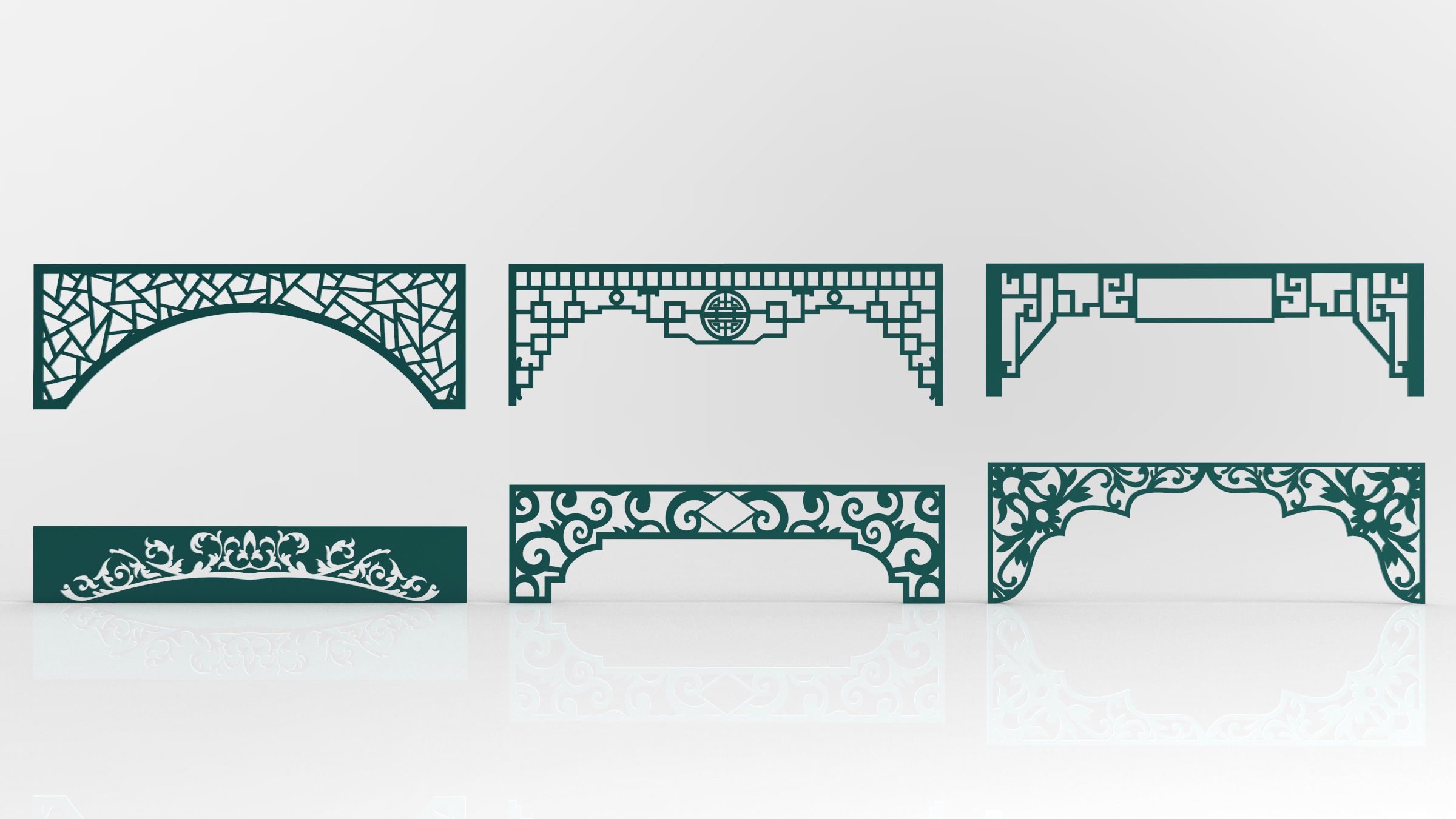 35 3D Decorative wall panels - screen SET 034 3D model_3