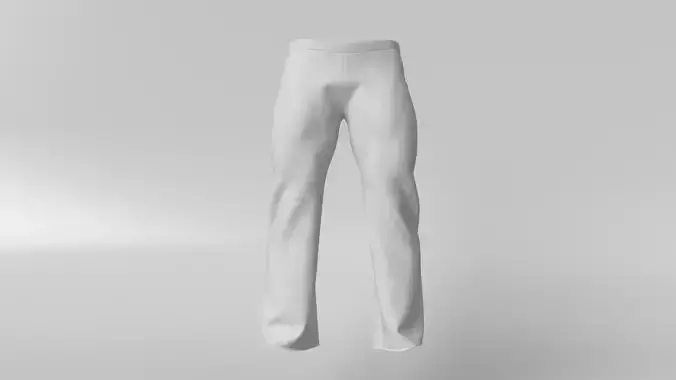 3D Model Male Sports Leisure Trousers