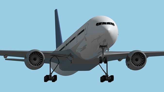 Boeing 777-300er Free low-poly 3D model
