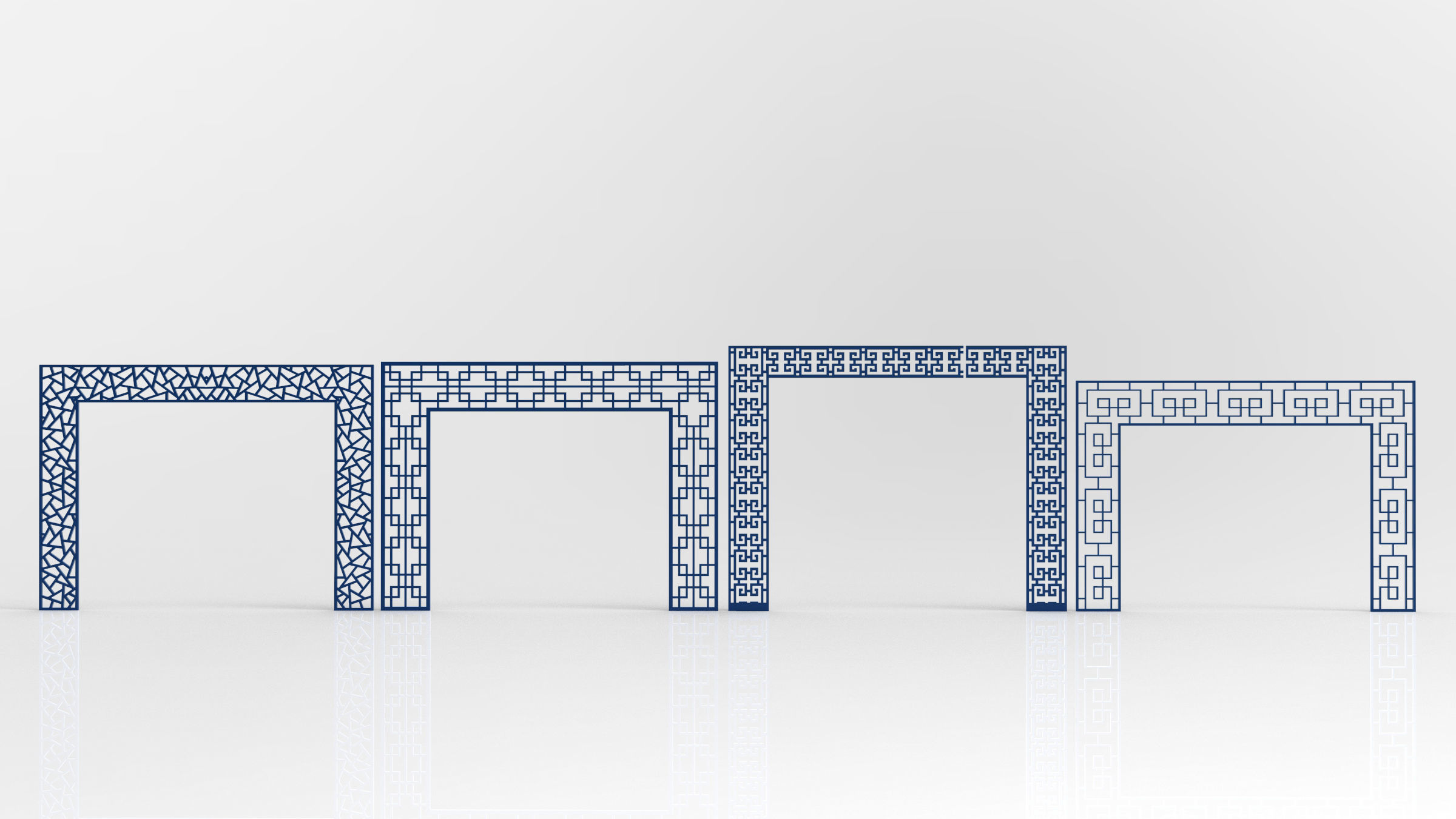 30 3D Decorative wall panels - screen SET 035 3D model_2