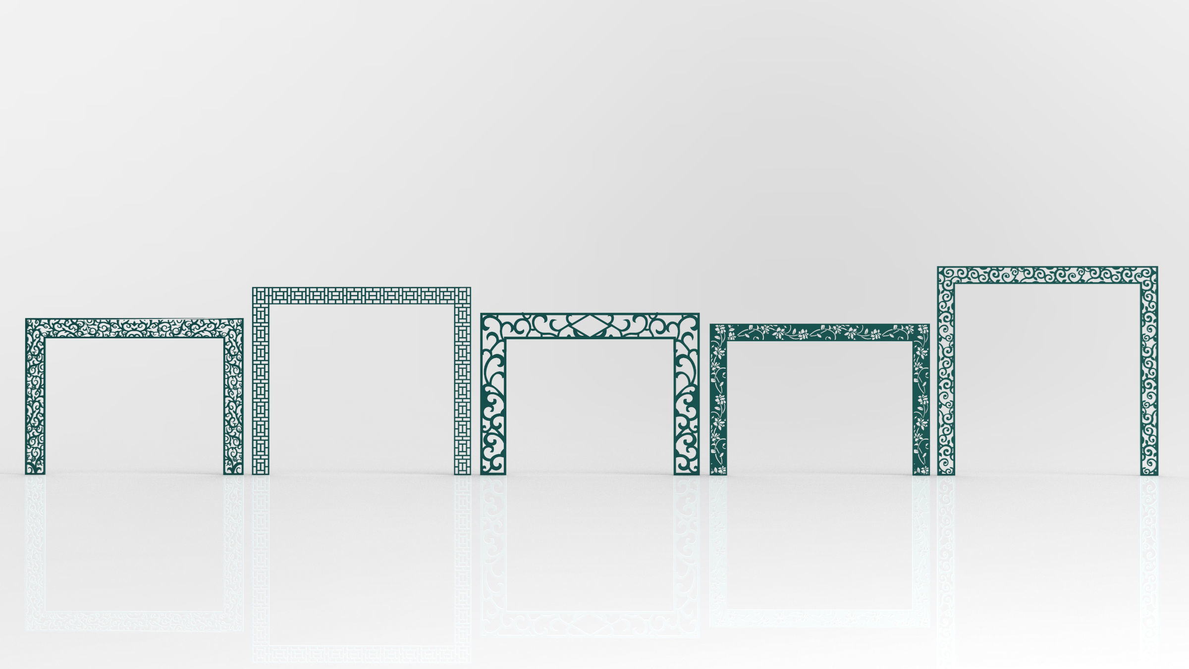 30 3D Decorative wall panels - screen SET 035 3D model_4