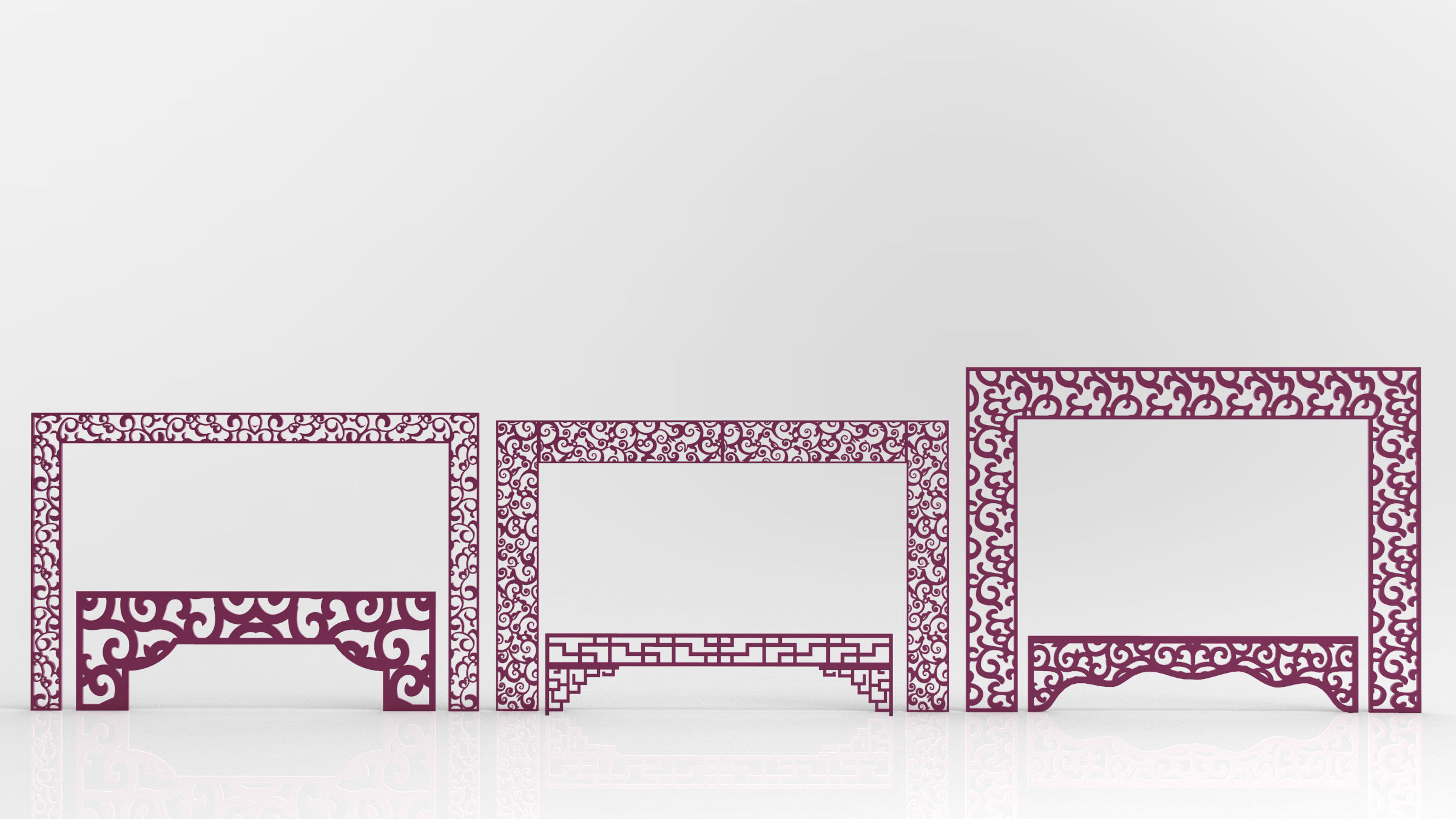 30 3D Decorative wall panels - screen SET 035 3D model_6