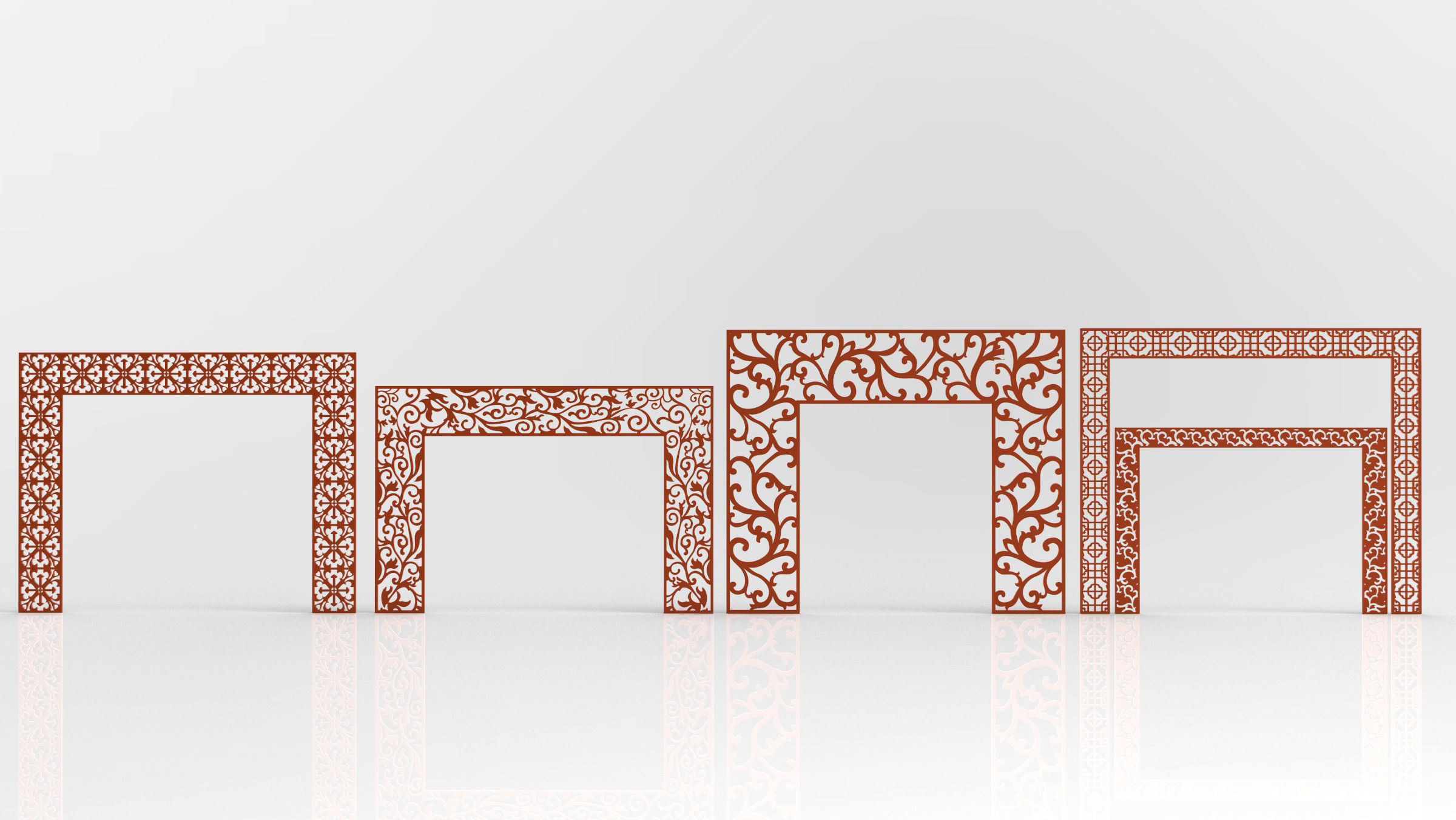 30 3D Decorative wall panels - screen SET 035 3D model_3