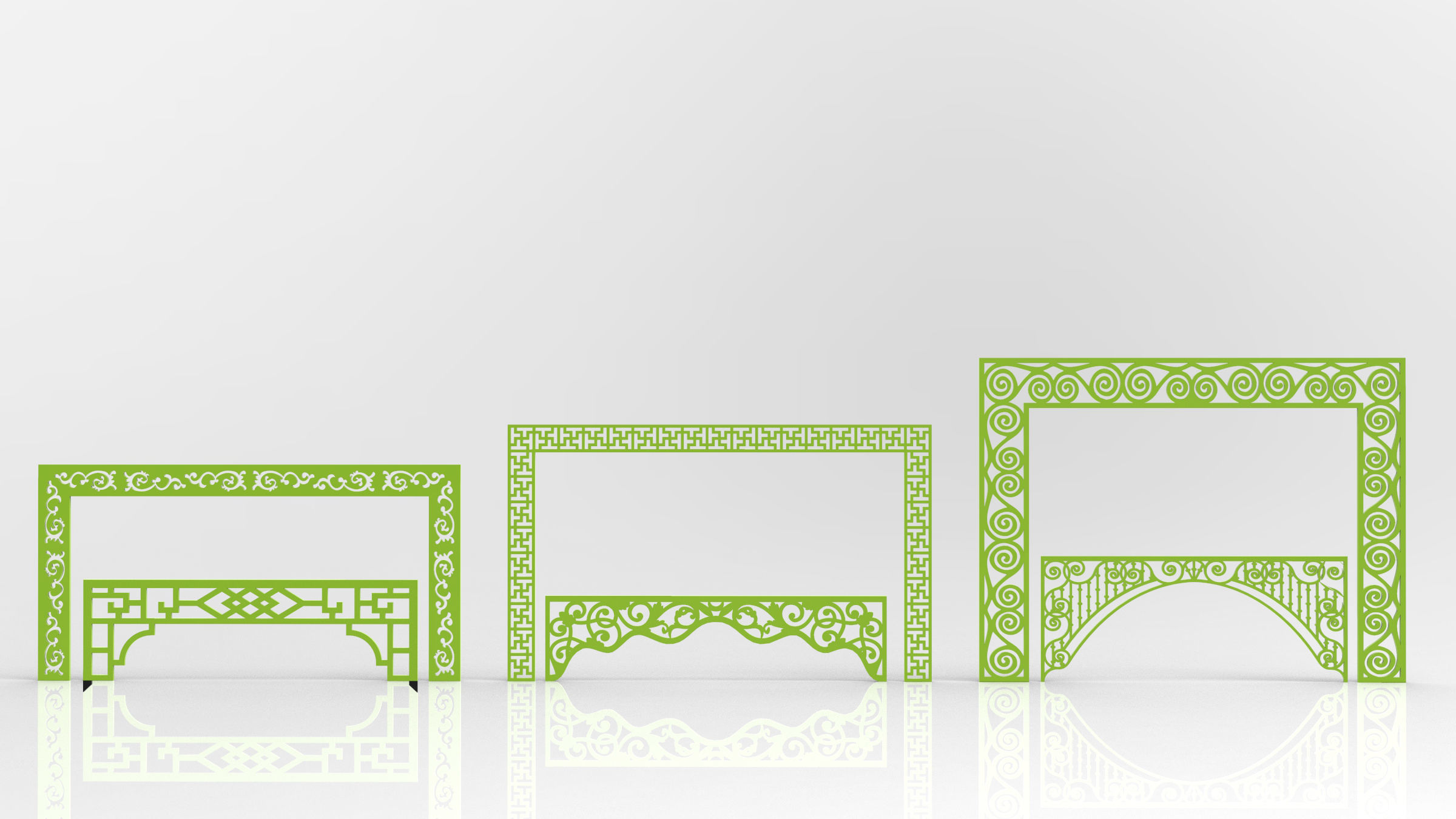 30 3D Decorative wall panels - screen SET 035 3D model_5