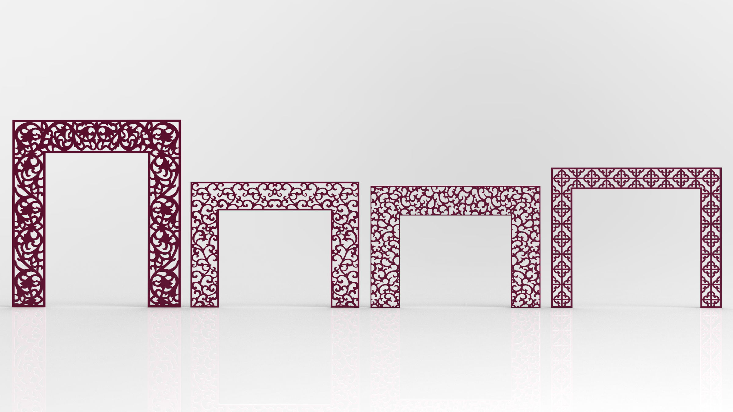 30 3D Decorative wall panels - screen SET 035 3D model_1