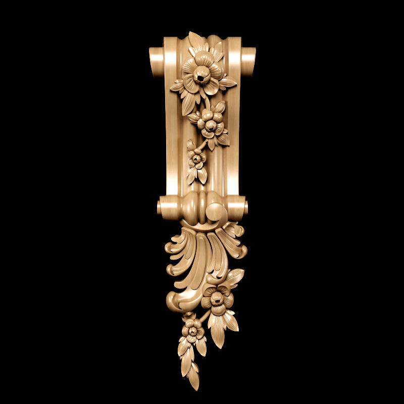 Baroque style bracket model 3D model_4