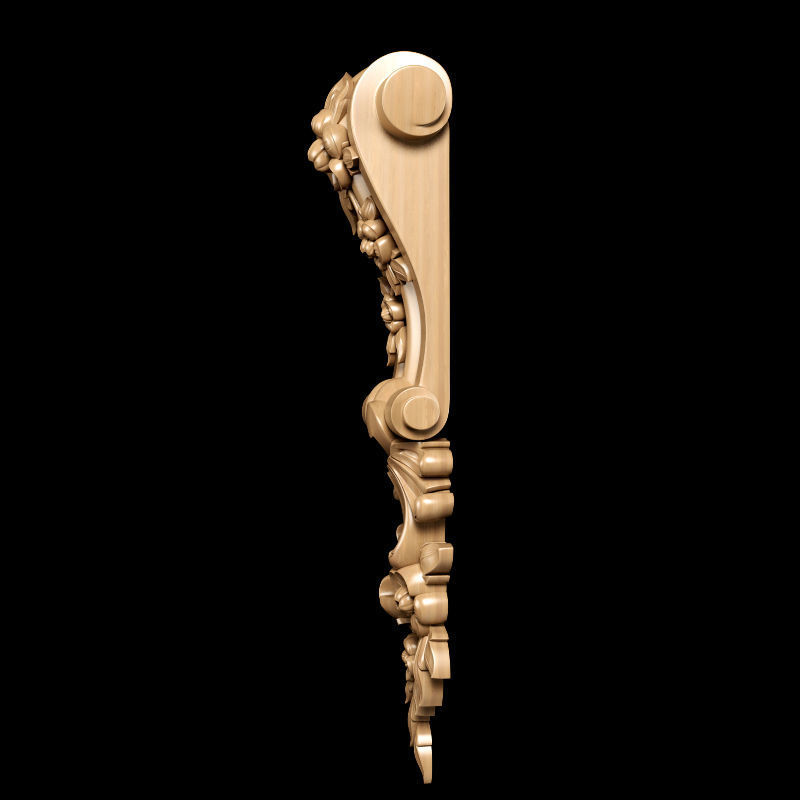 Baroque style bracket model 3D model_7