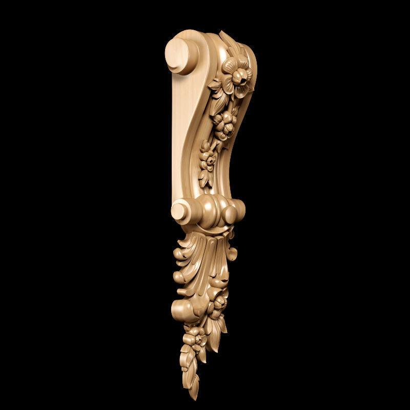Baroque style bracket model 3D model_2