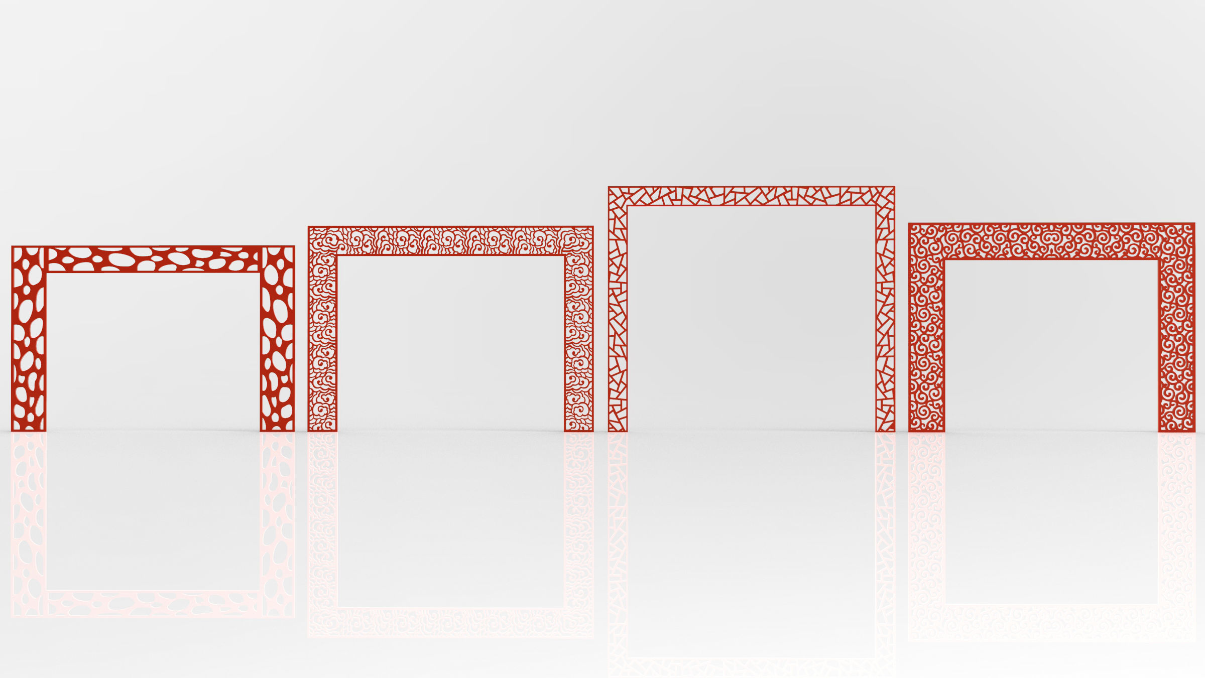 28 3D Decorative wall panels - screen SET 036 3D model_1
