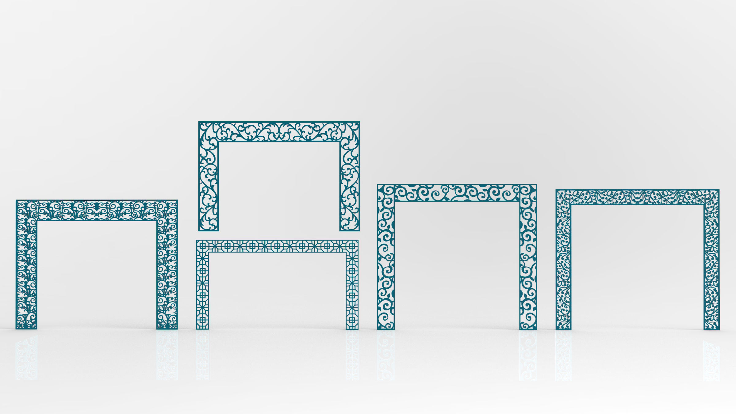 28 3D Decorative wall panels - screen SET 036 3D model_4