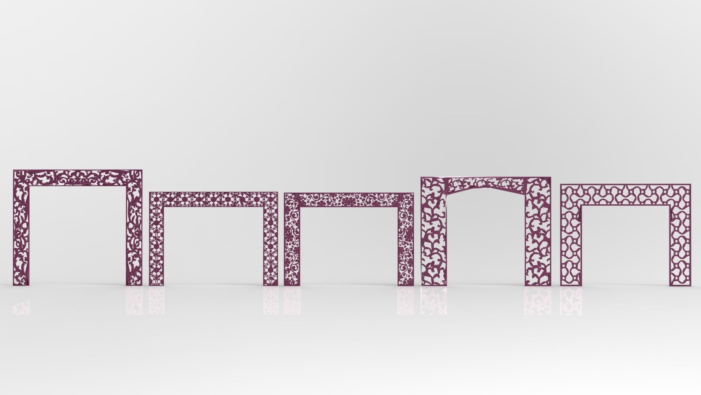 28 3D Decorative wall panels - screen SET 036 3D model_3