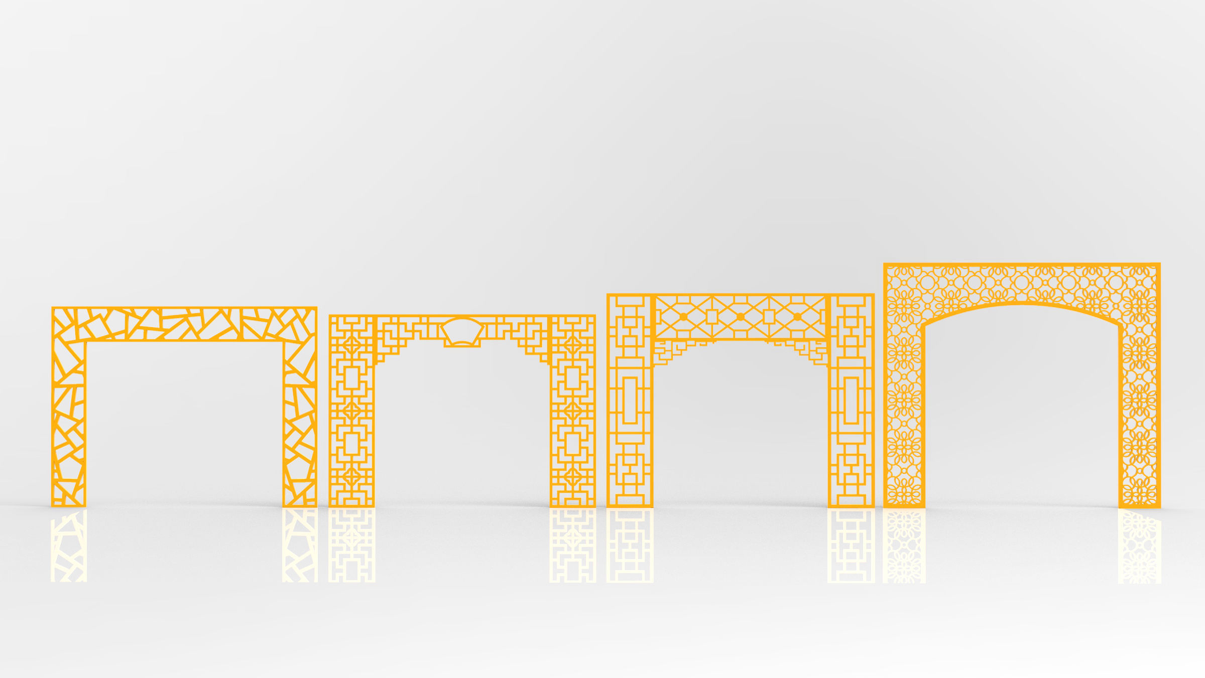 28 3D Decorative wall panels - screen SET 036 3D model_2