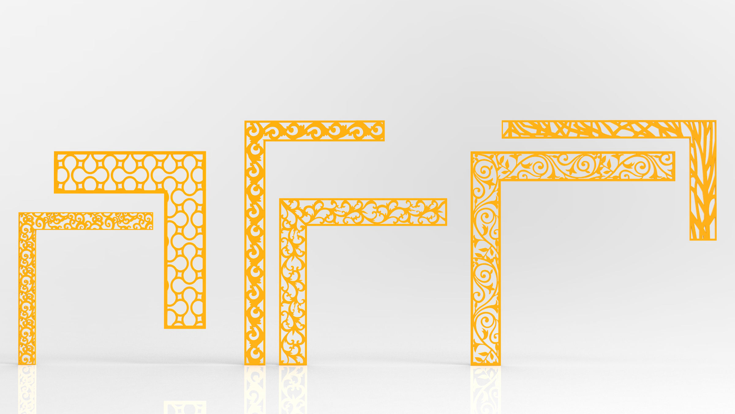 28 3D Decorative wall panels - screen SET 036 3D model_5