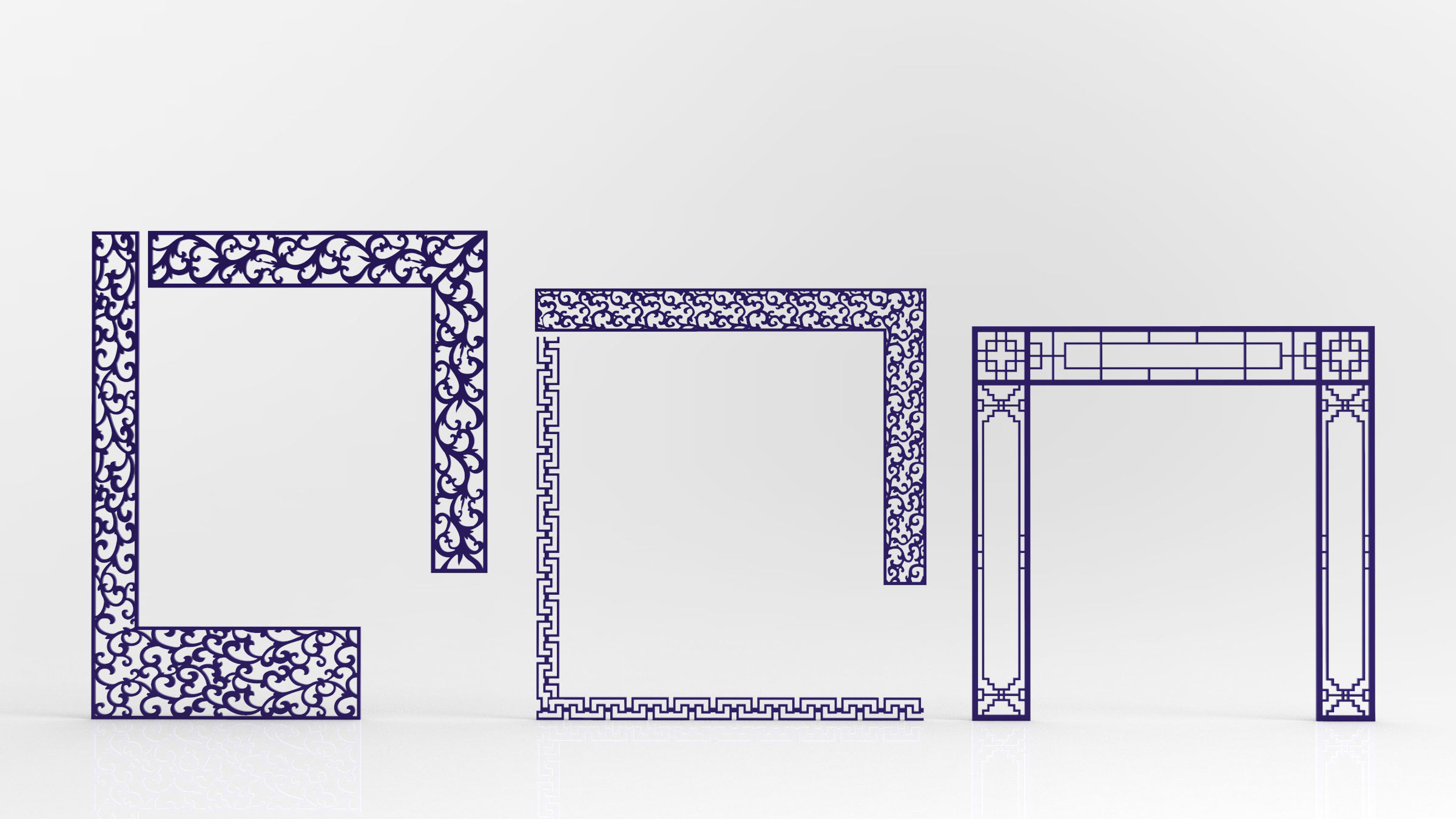 28 3D Decorative wall panels - screen SET 036 3D model_6