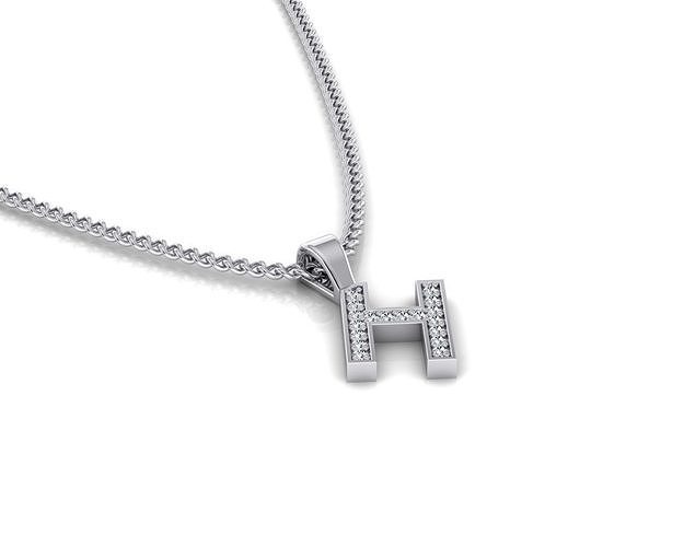 Pendant H with letter 3D print model