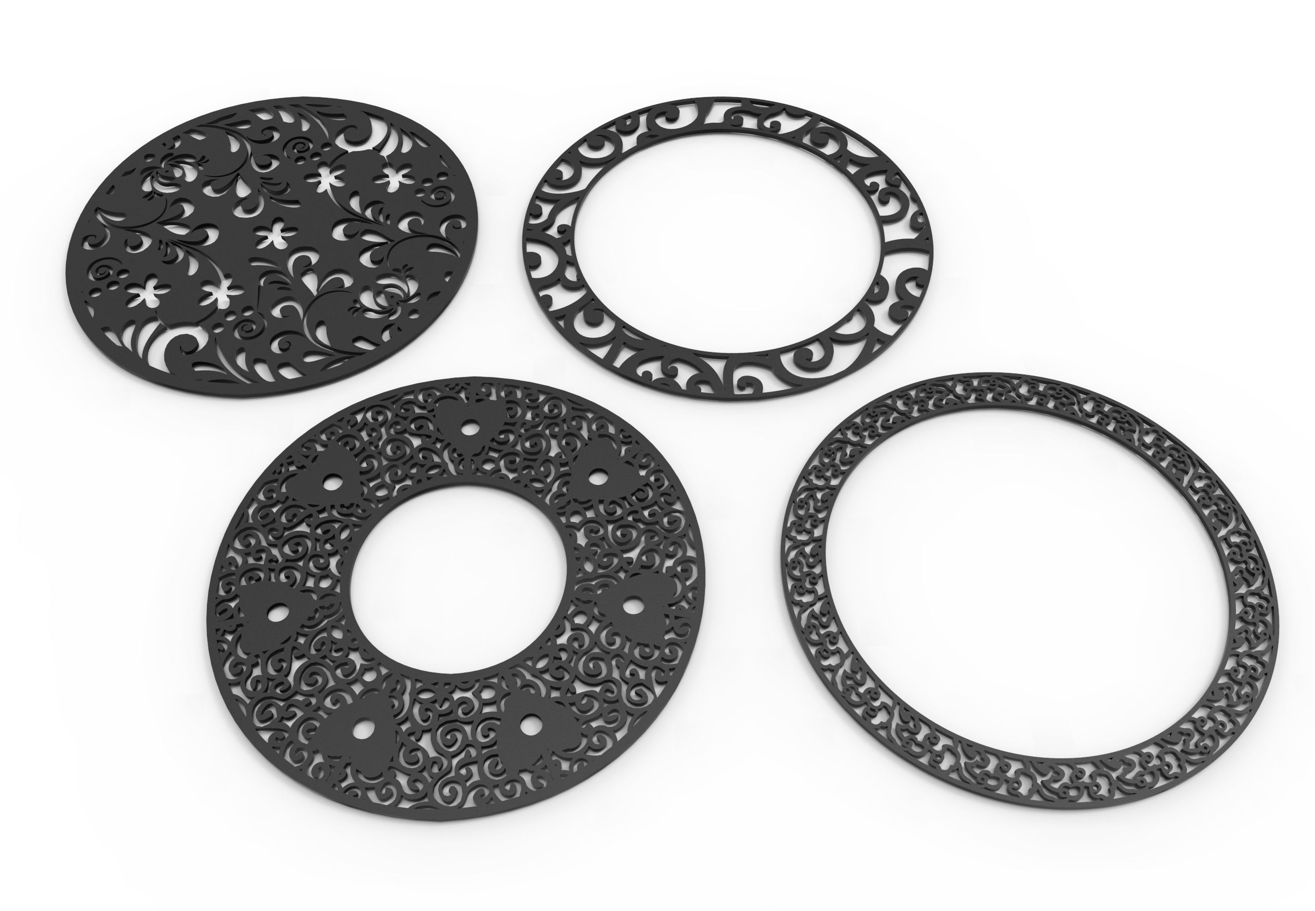 28 3D Decorative wall panels - screen SET 040 3D model_5