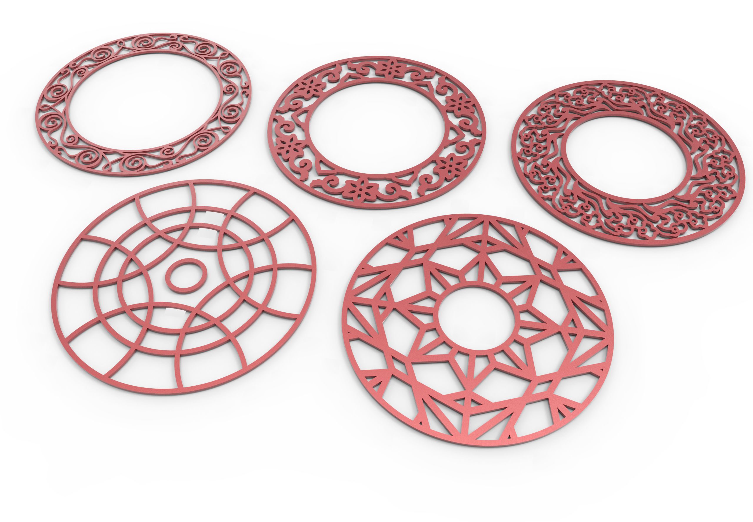 28 3D Decorative wall panels - screen SET 040 3D model_3