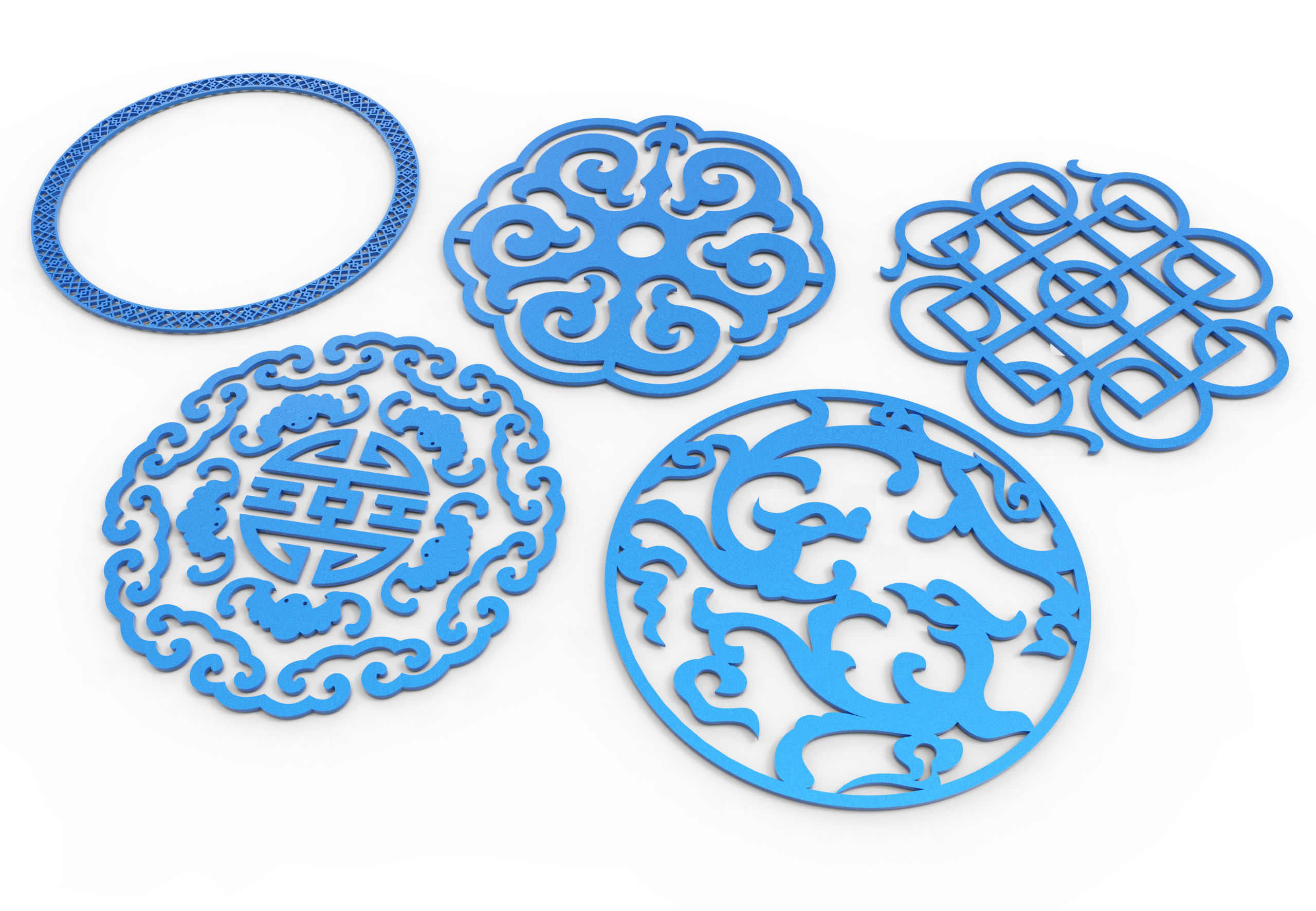 28 3D Decorative wall panels - screen SET 040 3D model_1