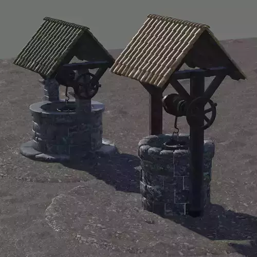 2 full sized Medieval Wells