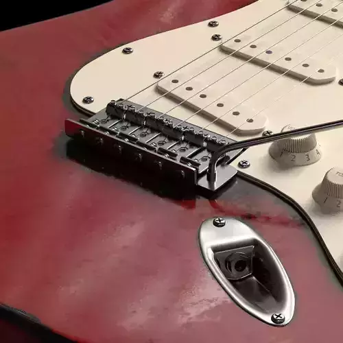 Electric guitar with high quality textures Fender Stratocaster