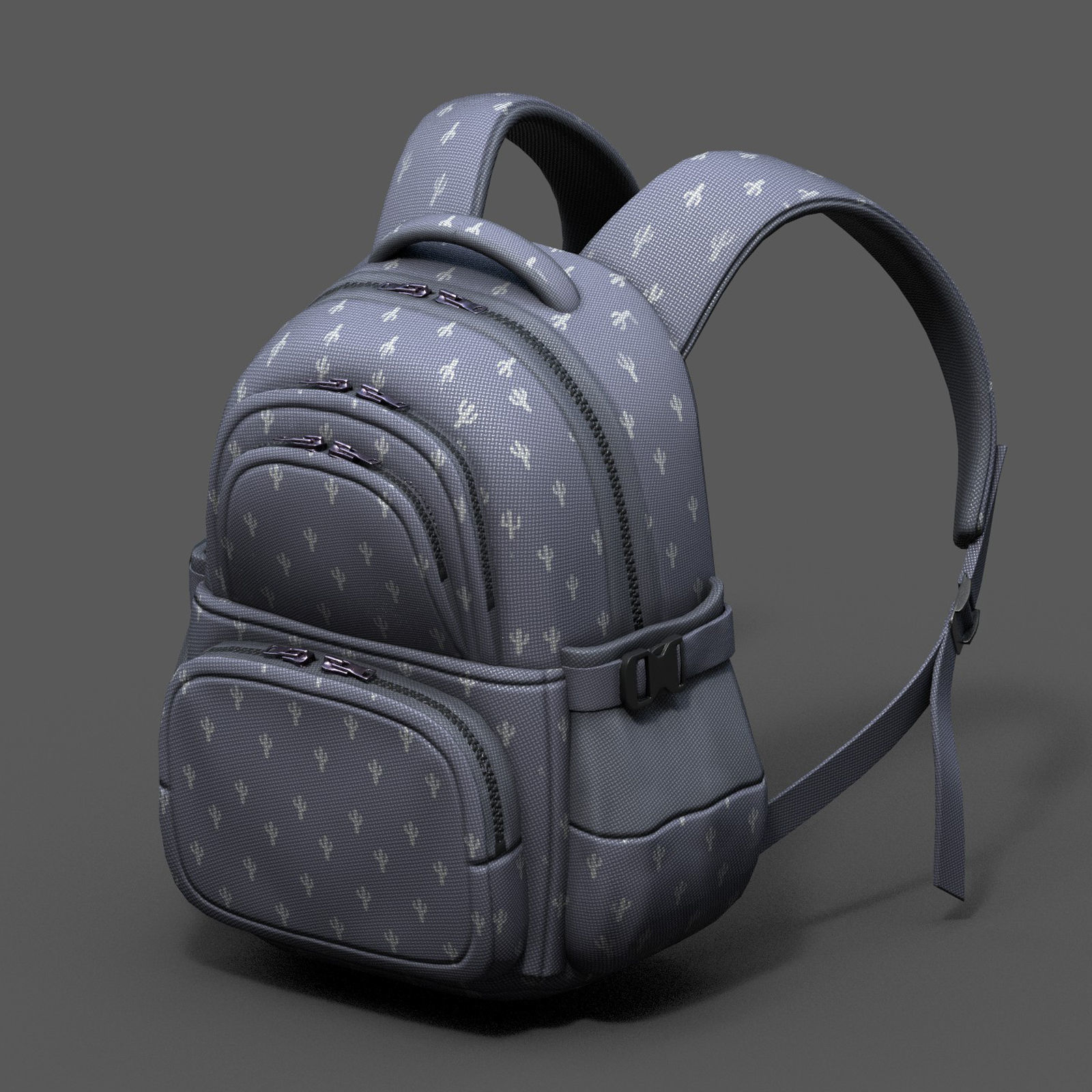 Backpack bag baggage Color 3d low poly  Low-poly 3D model_1