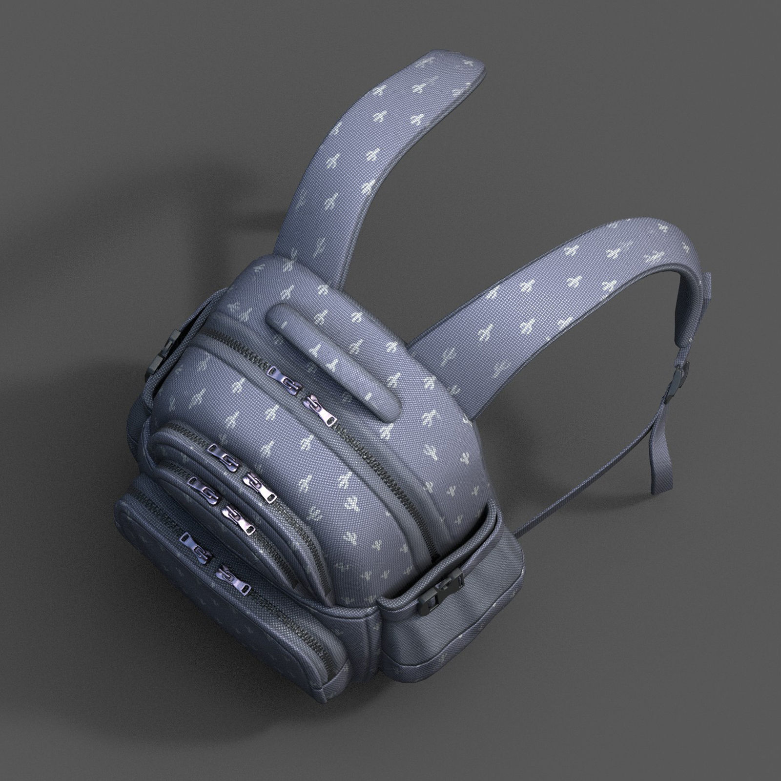 Backpack bag baggage Color 3d low poly  Low-poly 3D model_10