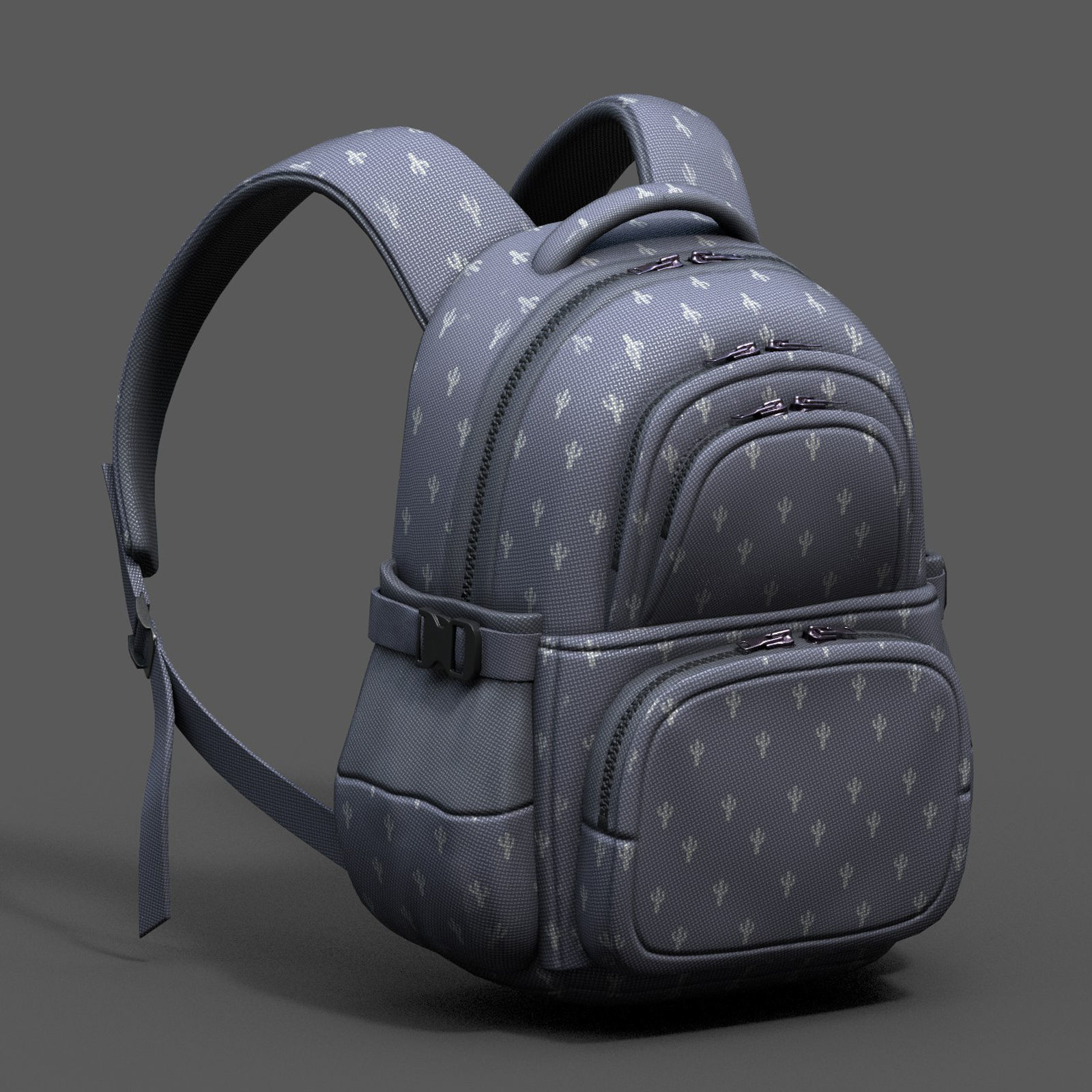 Backpack bag baggage Color 3d low poly  Low-poly 3D model_2