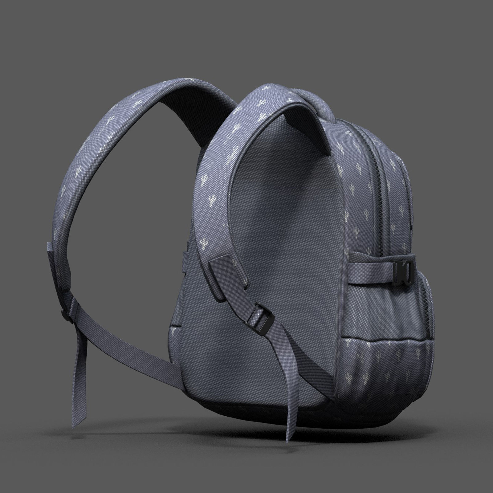 Backpack bag baggage Color 3d low poly  Low-poly 3D model_6