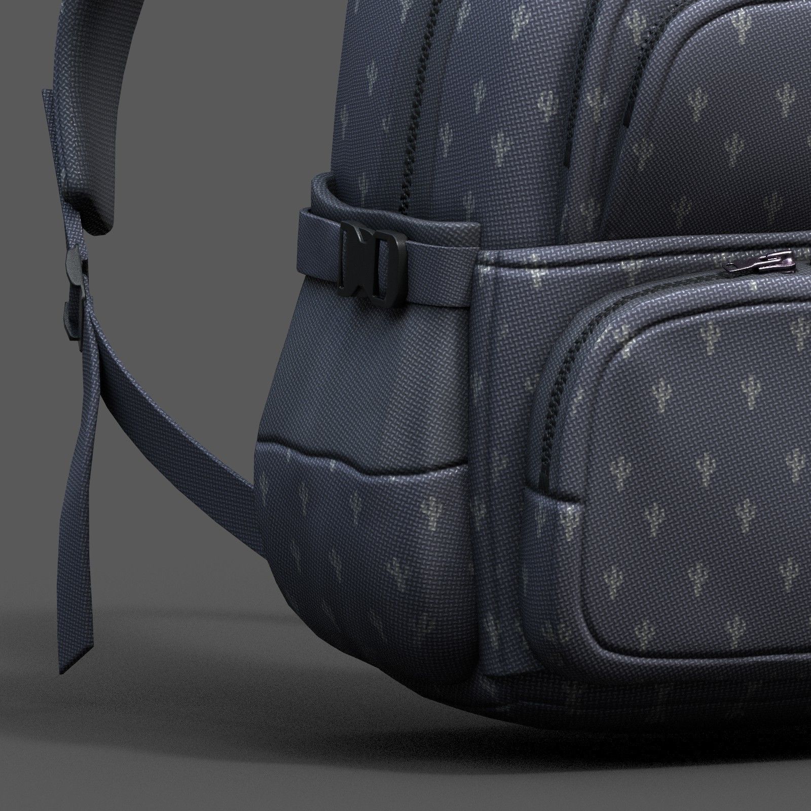 Backpack bag baggage Color 3d low poly  Low-poly 3D model_8