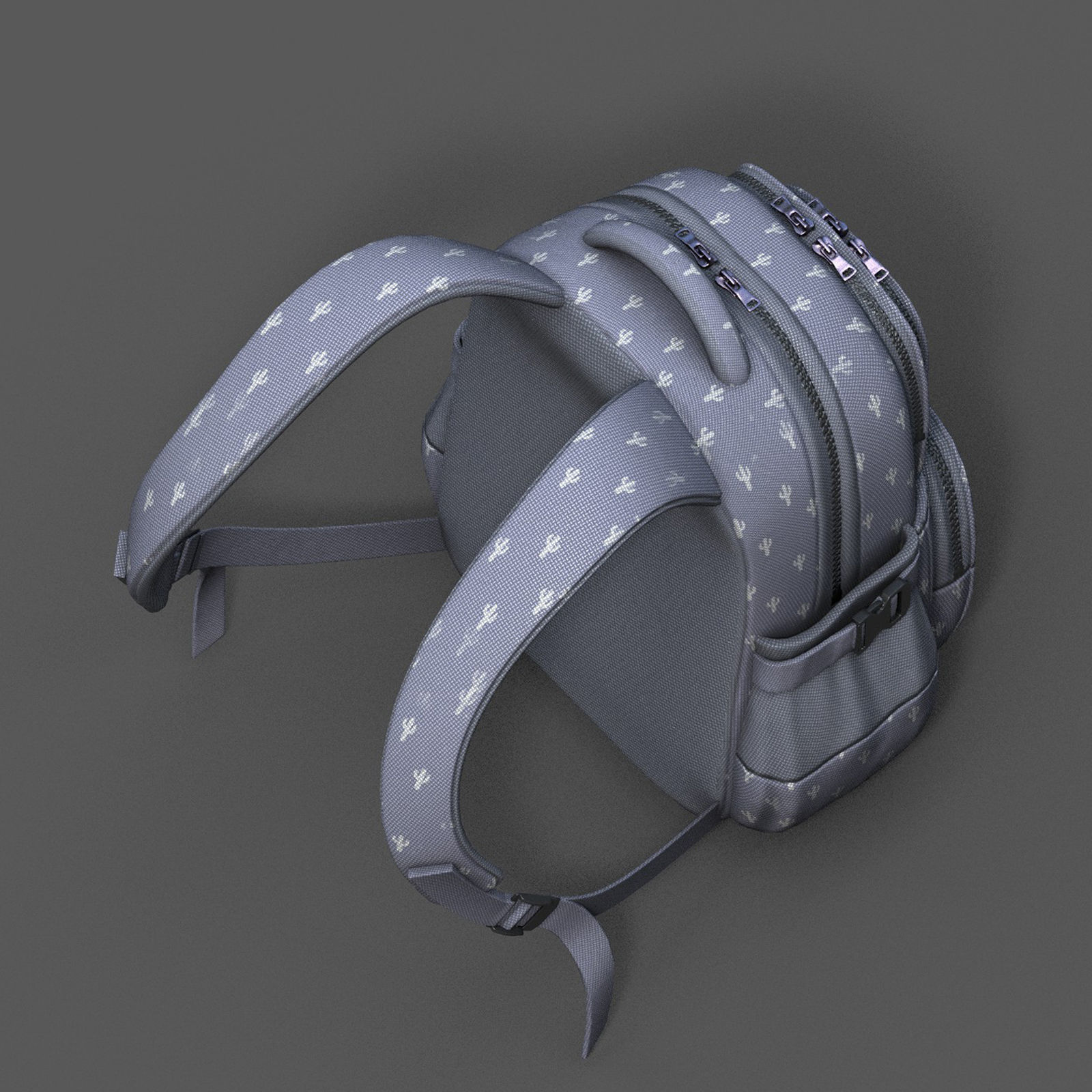 Backpack bag baggage Color 3d low poly  Low-poly 3D model_9