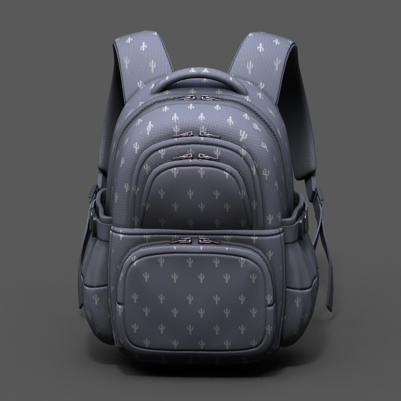 Backpack bag baggage Color 3d low poly  Low-poly 3D model_3