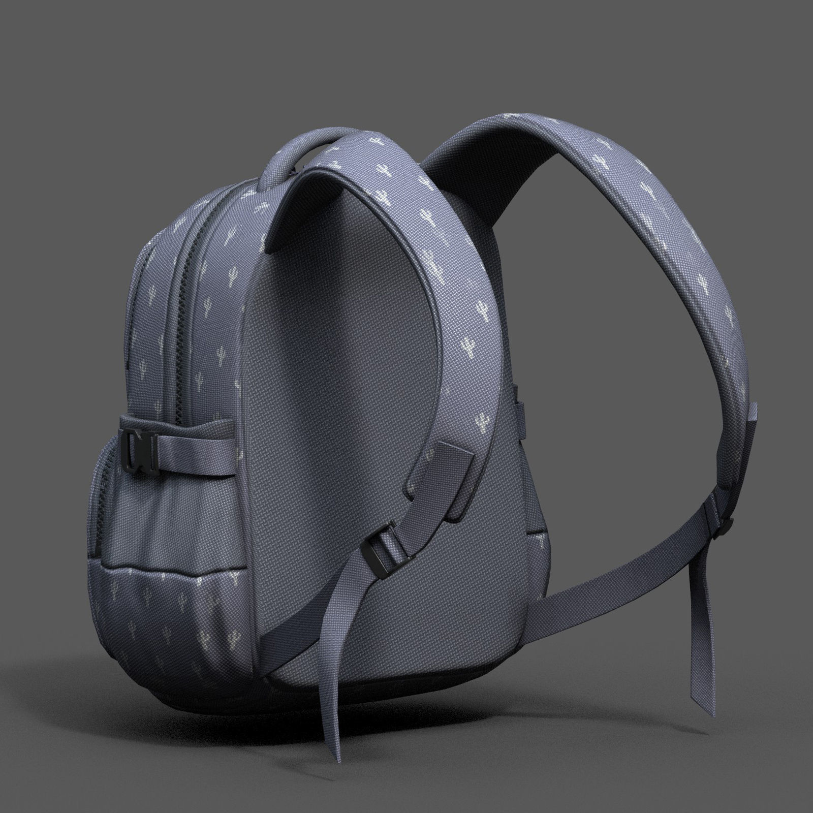 Backpack bag baggage Color 3d low poly  Low-poly 3D model_5