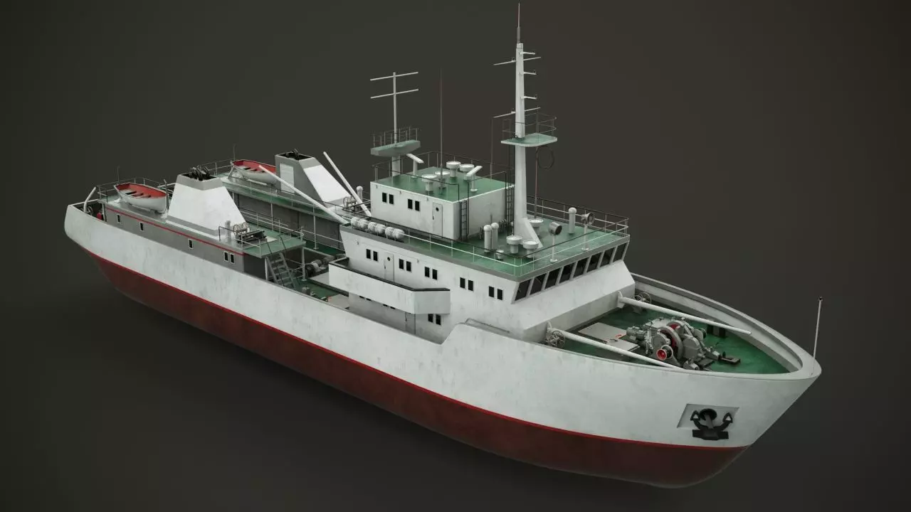 Fishing vessel 3D model_0