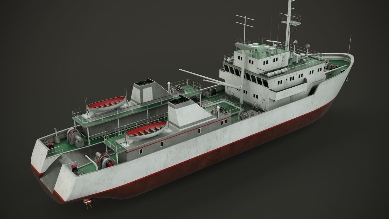 Fishing vessel 3D model_7